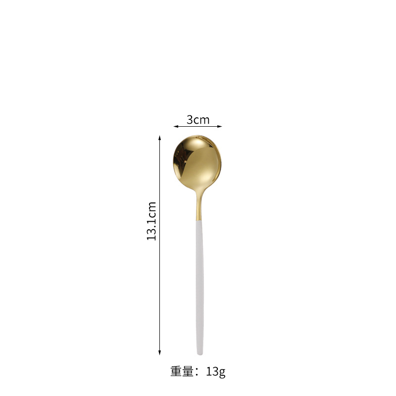 Cuchillo de filete occidental, tenedor, cuchara de postre Vajilla transfronteriza de 4 piezas Amazon Acero inoxidable portugués cuchillo, tenedor y traje de cuchara