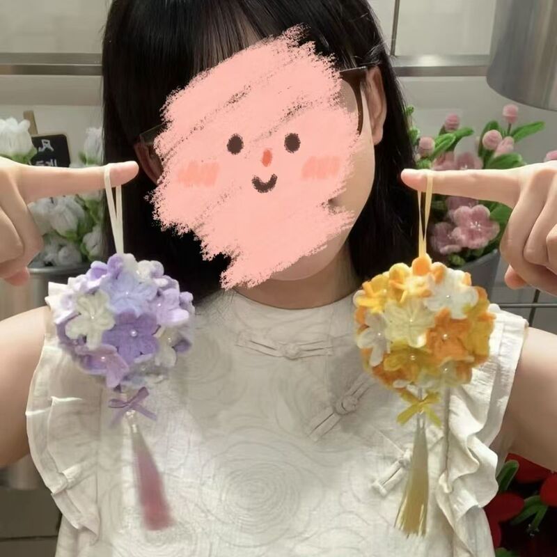 新しい手作りdiyねじり棒アジサイのペンダント材料は春の雰囲気感を包んで友達に親友のプレゼントを贈る|undefined
