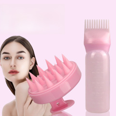 Cross-border best-selling hair care tools, massage shower brush, hair washing bottle, head cleaning massage comb, dry wash bottle, hair care set