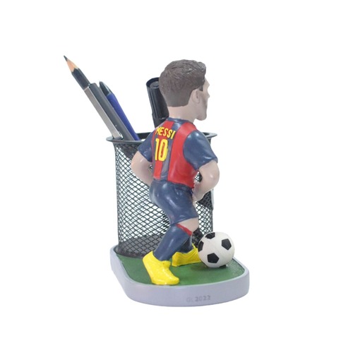 World Cup soccer star resin crafts ornaments, Cristiano Ronaldo and Messi figurines, star pen holders, student gifts