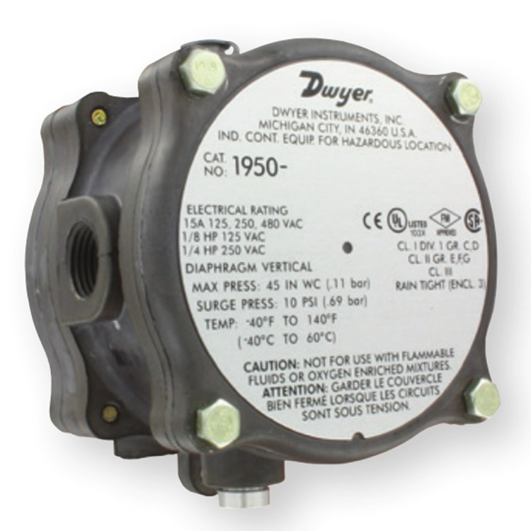 美国 Dwyer 德威尔 1950P-25-2F、1950P-50-2F 防爆微差压开关