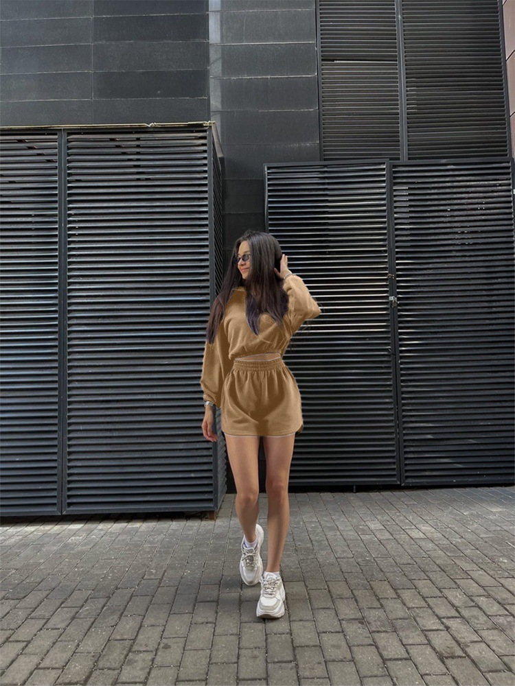 500g Weight Long Sleeve Sleeve Length Polyester Fabric Type Shorts Co-ord Set Sets Type 2 Pieces Set Quantity Casual, Daily, Sports Occasion Turtleneck Neckline Regular Fit Fit Type Solid Color Pattern Spring, Autumn Season Women's Gender Zipper Design Simple Style Style Casual Daily Sports Women's Simple Style Solid Color Polyester Zipper Shorts Co-ord Set Shorts Sets 16
