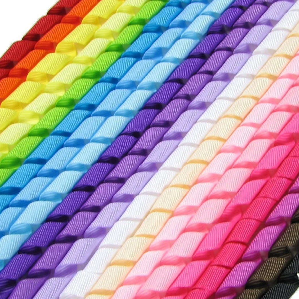 Рулонная ребристая лента 6 мм материал детских аксессуаров для волос многоцветная по желанию ребристая лента Материал ручной работы