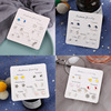 [7 pair] One week's earrings female Korean version of individual geometry love small earrings explosion earrings combination