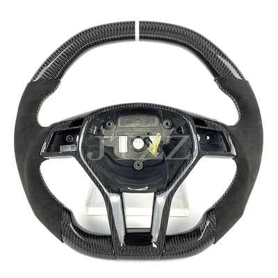 Suitable for Mercedes-Benz CLS W204 W216 W207 AMG A/B/C class steering wheel carbon fiber modification (Steering wheel) - style-1