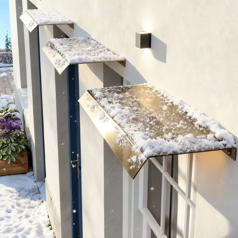 Cross-Border Rain Shelter, Rain Shield, Window Eaves, Balcony, Sunroom, Sunshade, Rain Canopy, Courtyard Rain Protection, Tea-Colored Aluminum Alloy Cross-Border Rain Shelter, Rain Shield, Window Eaves, Balcony, Sunroom, Sunshade, Rain Canopy, Courtyard Rain Protection, Tea-Colored Aluminum Alloy