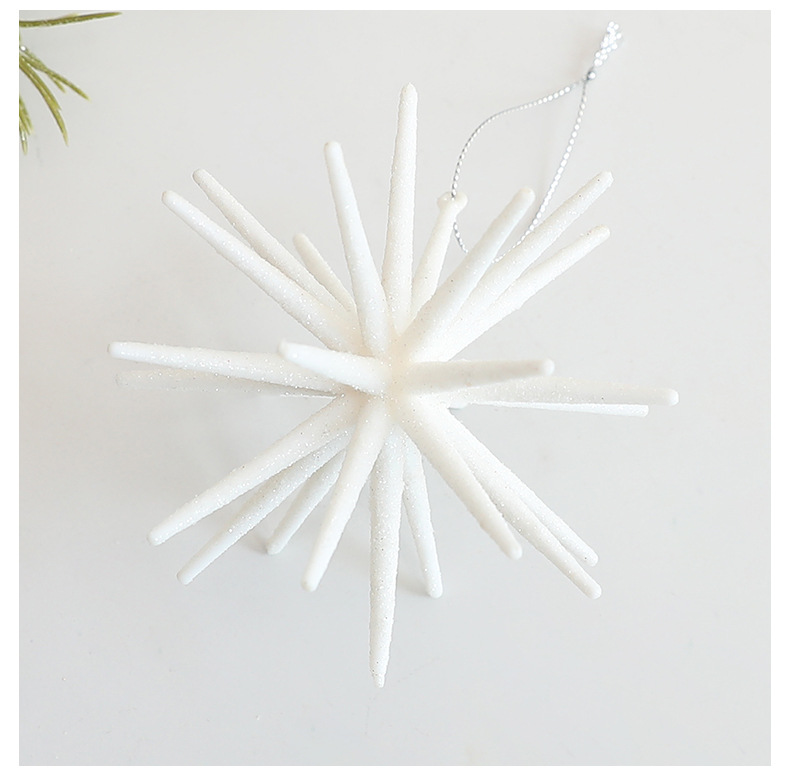 Modern csillag karácsonyi díszek pezsgőarany és fehér színben_voghion.com