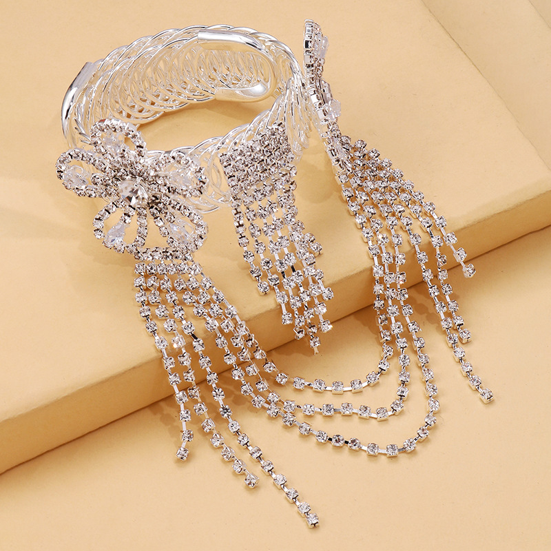 Brazalete de mariposa europea y americana de alta calidad industria pesada brilla de diamante brazalete accesorios de fiesta brazalete