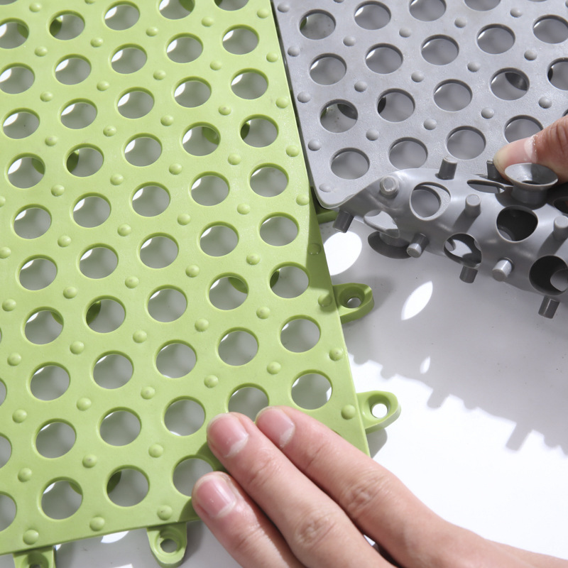 Alfombra antideslizante de baño con ventosa combinación de empalme alfombra de piso cocina baño ducha baño inodoro plástico impermeable alfombra de piso