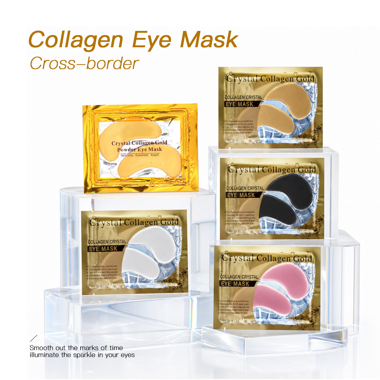 Cross-border spot hydrating eye patches, collagen moisturizing and nourishing eye masks, firming and reducing eye wrinkles.