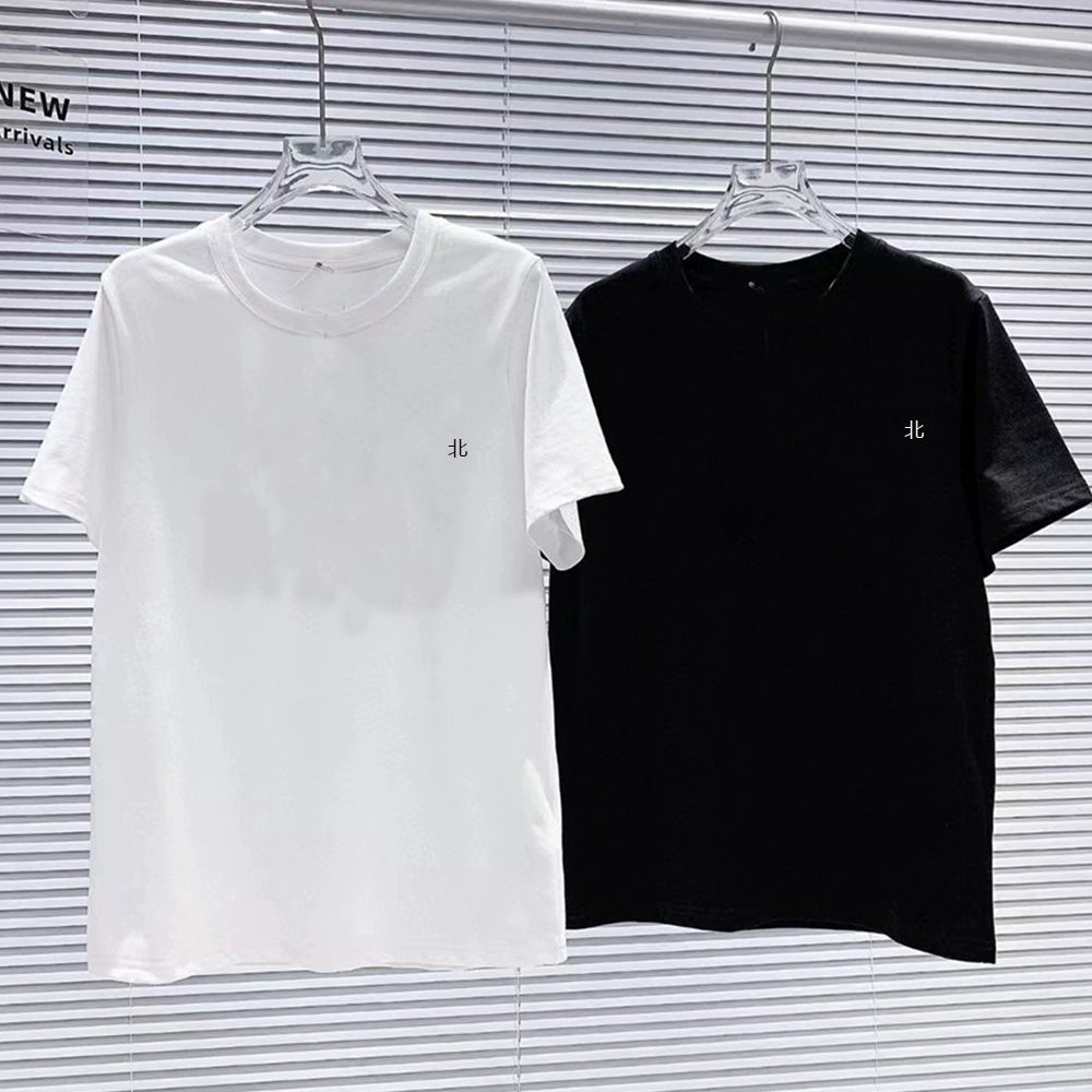 Летняя новинка 2025: Модная универсальная футболка унисекс с коротким рукавом и круглым вырезом для пар, оптом, в наличии
