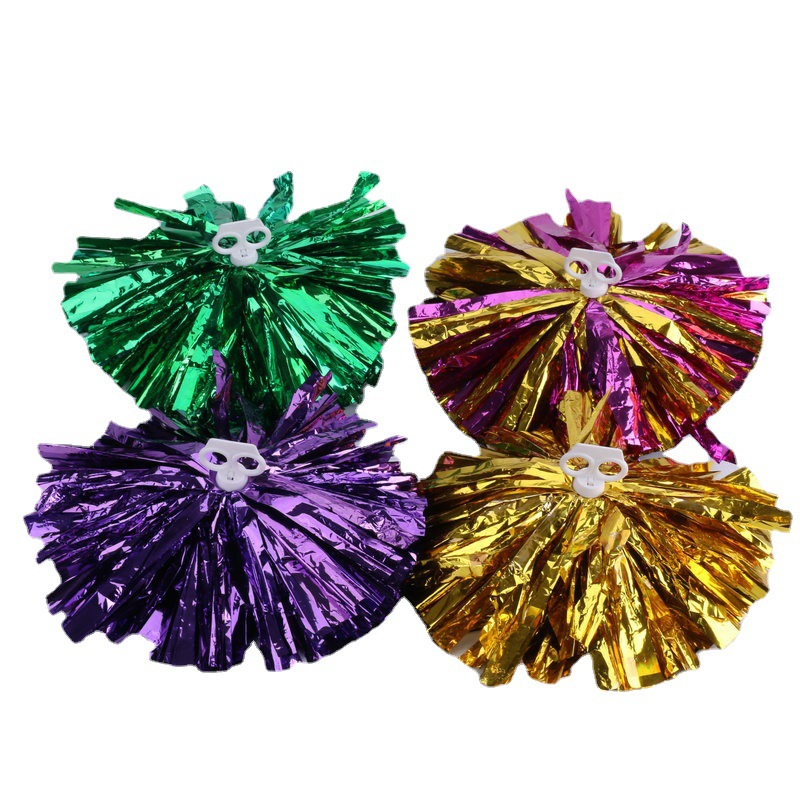 Fabricante mayorista de pompones de animación para eventos deportivos, accesorios de animación para festivales, suministros de PVC, pompones de mano para competencias de baile.