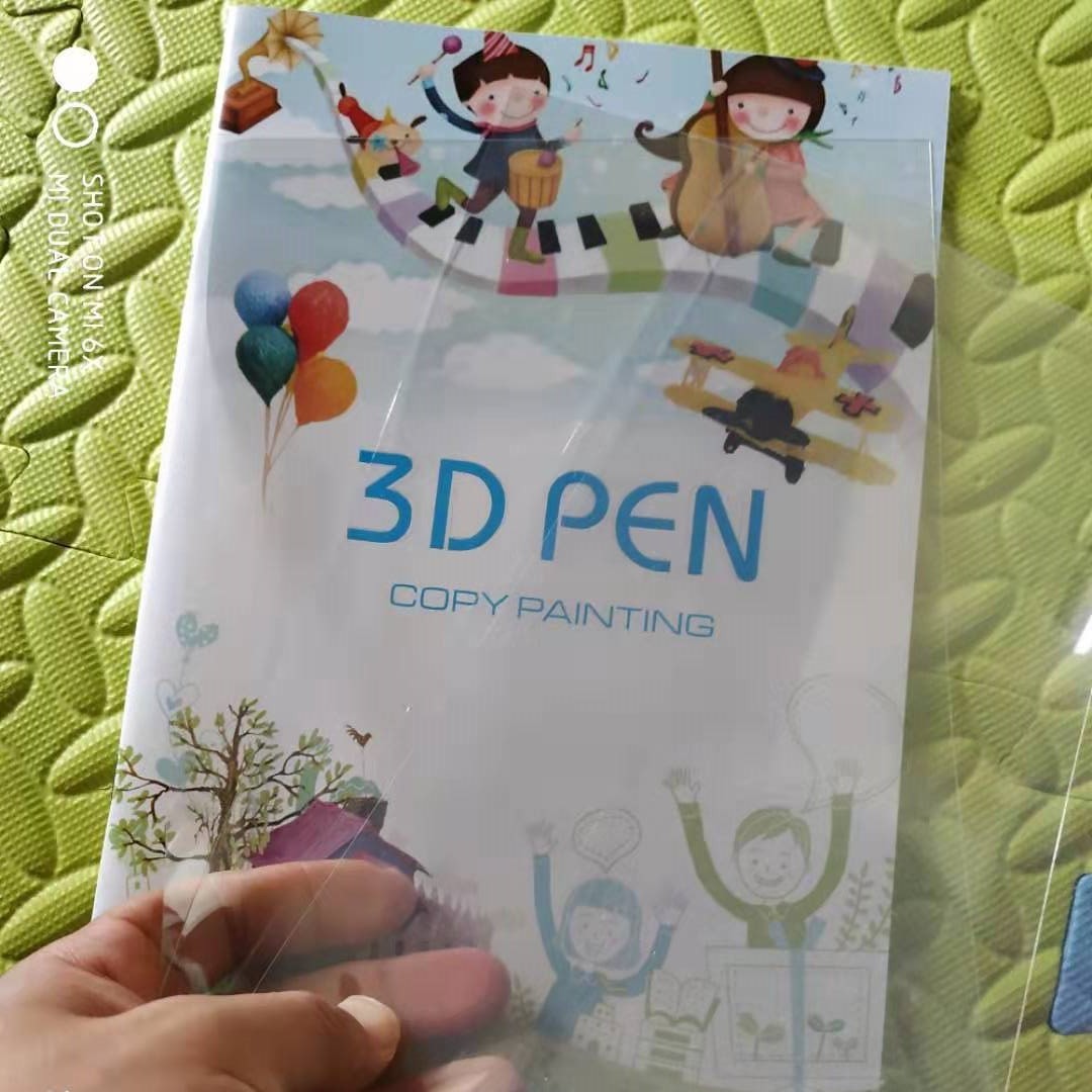 Impresión 3D pluma álbum papel película consumibles graffiti copia transparente tablero 20 imagen álbum 40 patrones tridimensionales en total
