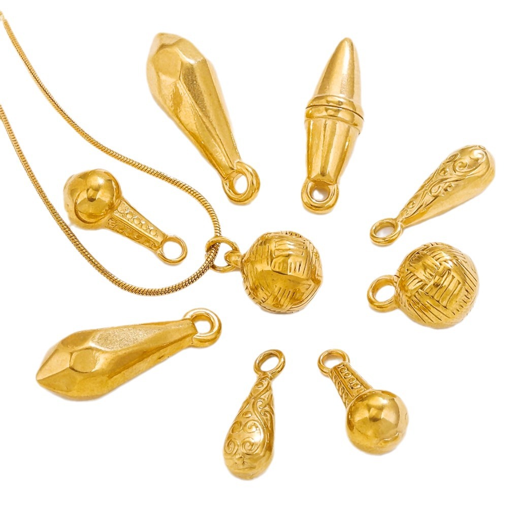 Colgante de acero inoxidable colgante de acero inoxidable colgante de acero de titanio 18K oro de color accesorios collar joyería DIY pequeño colgante al por mayor