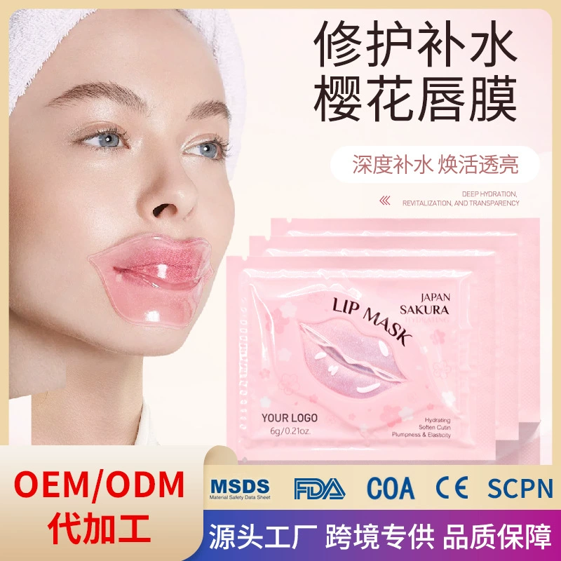 Трансграничная внешняя торговля вишневым цветом увлажняет увлажняющую маску для губ.