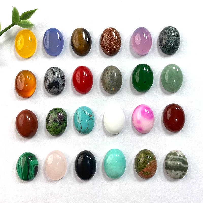 亚马逊跨境外贸跨境爆款白水晶粉晶虎石12*16戒面蛋面diy 镶嵌饰