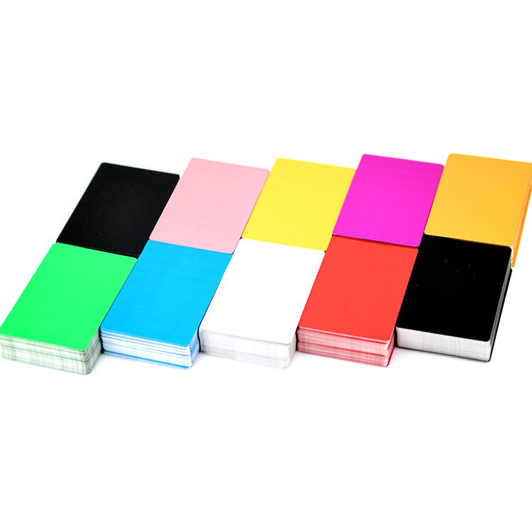 Color metal aluminum sheet fiber optic machine laser marking test business card engraving debugging material aluminum metal business card Color metal aluminum sheet fiber optic machine laser marking test business card engraving debugging material aluminum metal business card