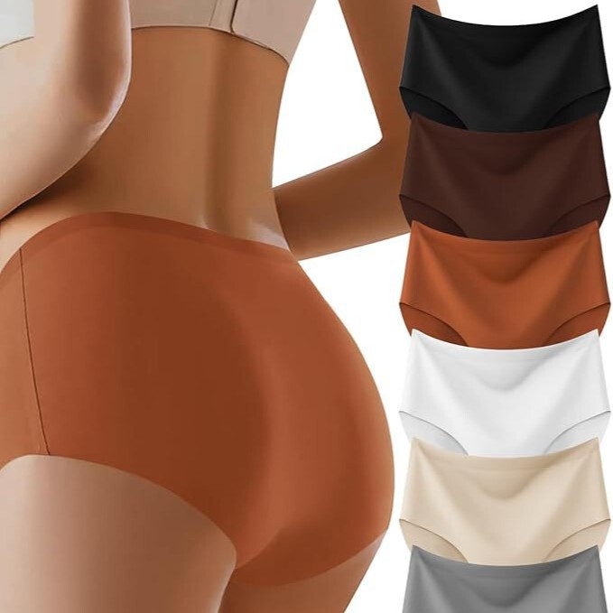European and American Cross-Border Women's Underwear Ice Silk Seamless High-Waisted One-Piece Thin Foreign Trade Triangle Panties for Women Amazon European and American Cross-Border Women's Underwear Ice Silk Seamless High-Waisted One-Piece Thin Foreign Trade Triangle Panties for Women Amazon