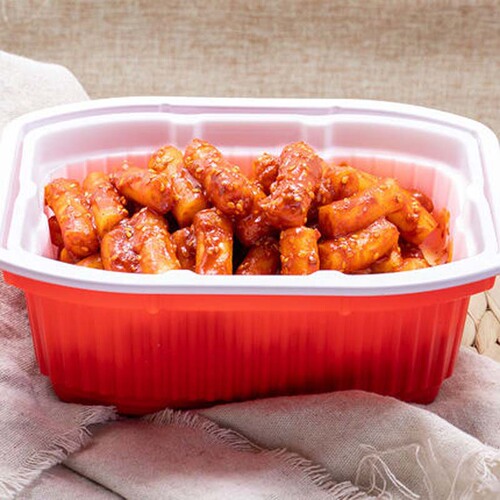 Korean Style Turkey Flavor Instant Rice Cake Lazy Quick Cook Rice Cake Hot Pot Trendy Spicy Turkey Sauce Stir-Fried Rice Cakes