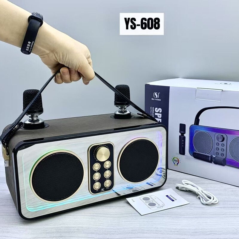 YS608機甲bluetoothスピーカー屋外k歌低音携帯家庭用KTV無線マイクys-608|undefined