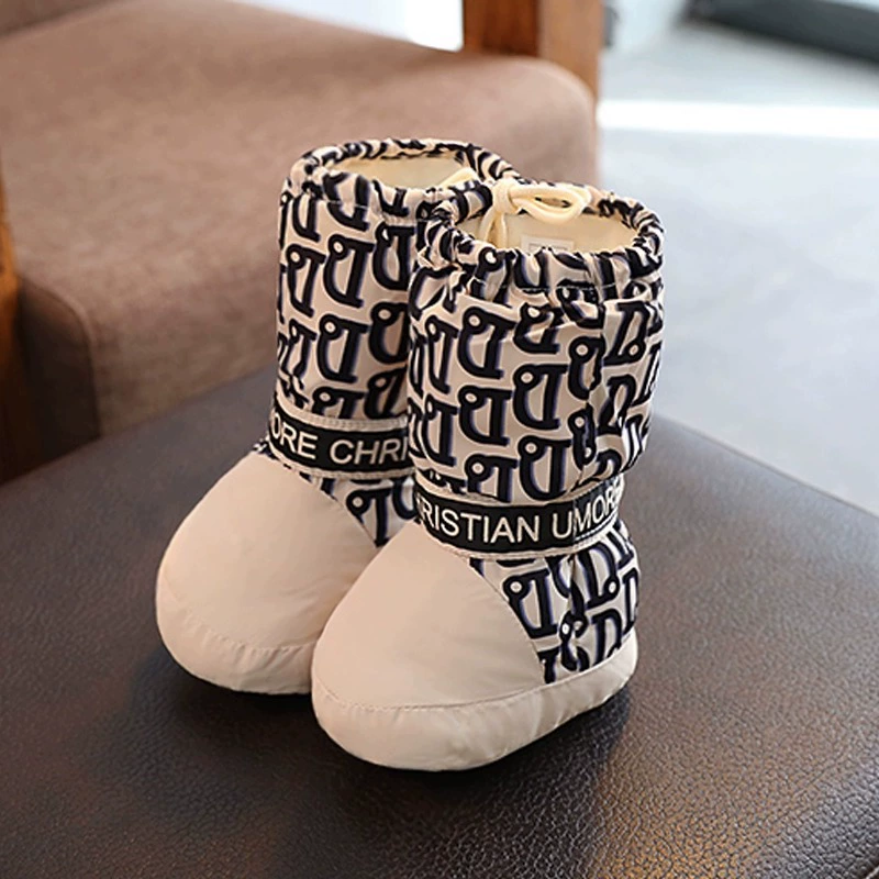 Детская обувь ветрозащитная и водонепроницаемая ватная обувь зимой