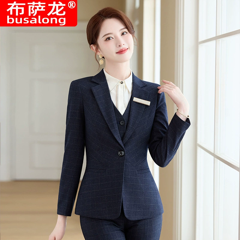 2024 новый стиль busalong busalong женский длинный рукав профессиональный костюм брюки подлинный костюм рабочая одежда 20667