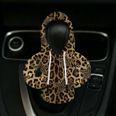 Personalized Trendy Leopard Print Pattern Sürətlər qutusu və əl tormozu başlıqları - one-size-02