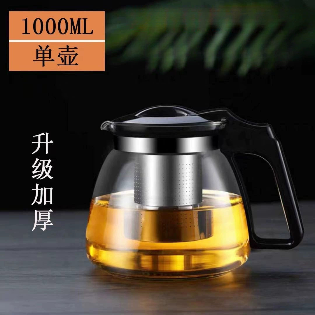 Glass Teapot, Large Capacity 1–2 L, Multi-Cup Tea Set Options