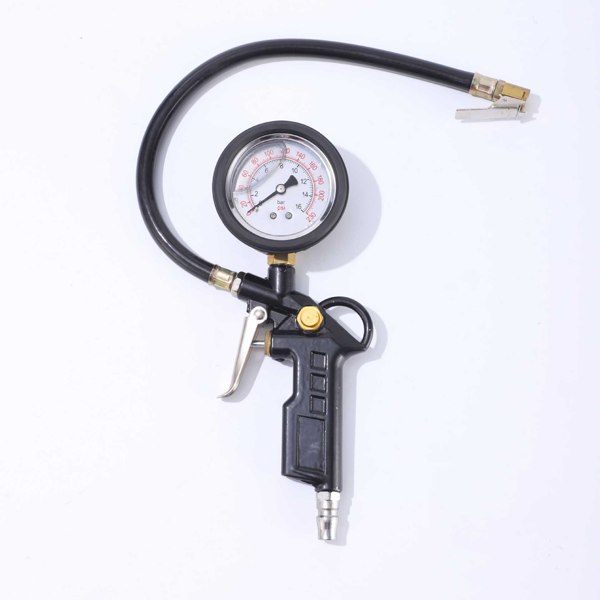 Air Pressure Gauge, High-Precision Tire Pressure Gauge with Pressure Inflation Head, Car Tire Monitor, Electronic Inflator Gun, Inflator Nozzle