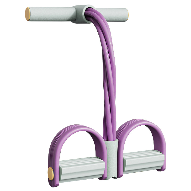 Dispositivo de tracción de pedal, abdominales multifunción, asistencia para el fitness en el hogar, tubo de pedal del brazo 6 cuerda de tracción