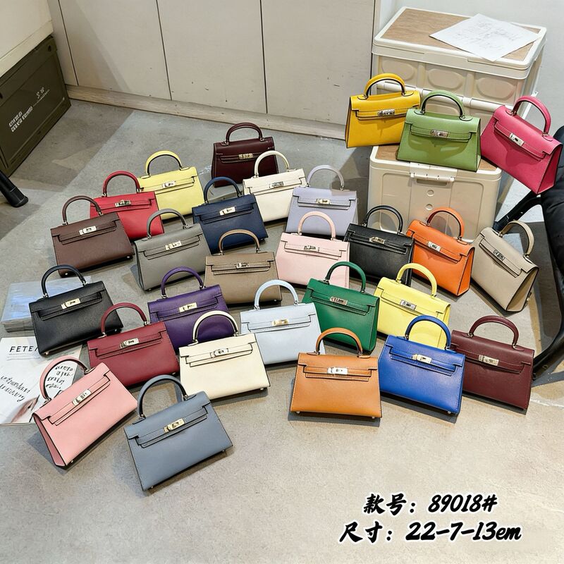 2026 New Model Mini Second-Generation Kelly Bag, Niche High-End Palm Print Handbag, Fashionable Shoulder Crossbody Bag for Women