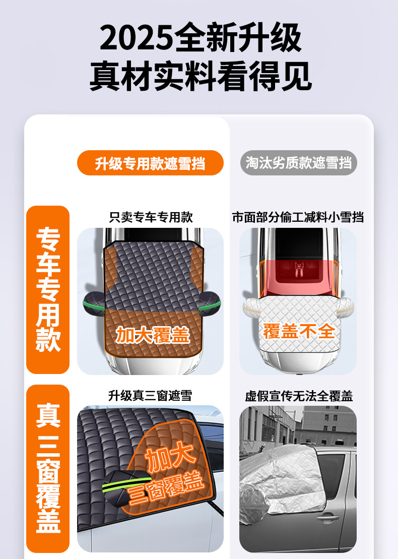 Car Snow Shield Winter Thickened Black Magnet Anti-Frost Anti-Freeze Snow Cover Car Snow Shield Anti-Frost Anti-Freeze