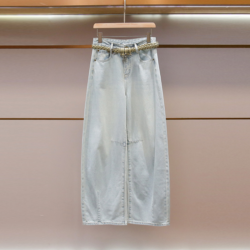 Shenzhen Nanyou High-End Women's Clothing Summer New Korean Style Fashion Casual Straight-Leg Slimming Washed Jeans