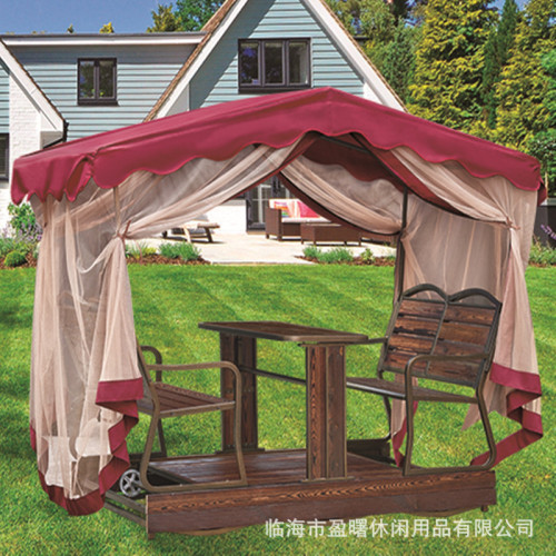 Outdoor Power Leisure Swing Chair Adult Cast Aluminum Swing Chair Four Person Outdoor Swing Chair Double Garden Courtyard Swing Chair