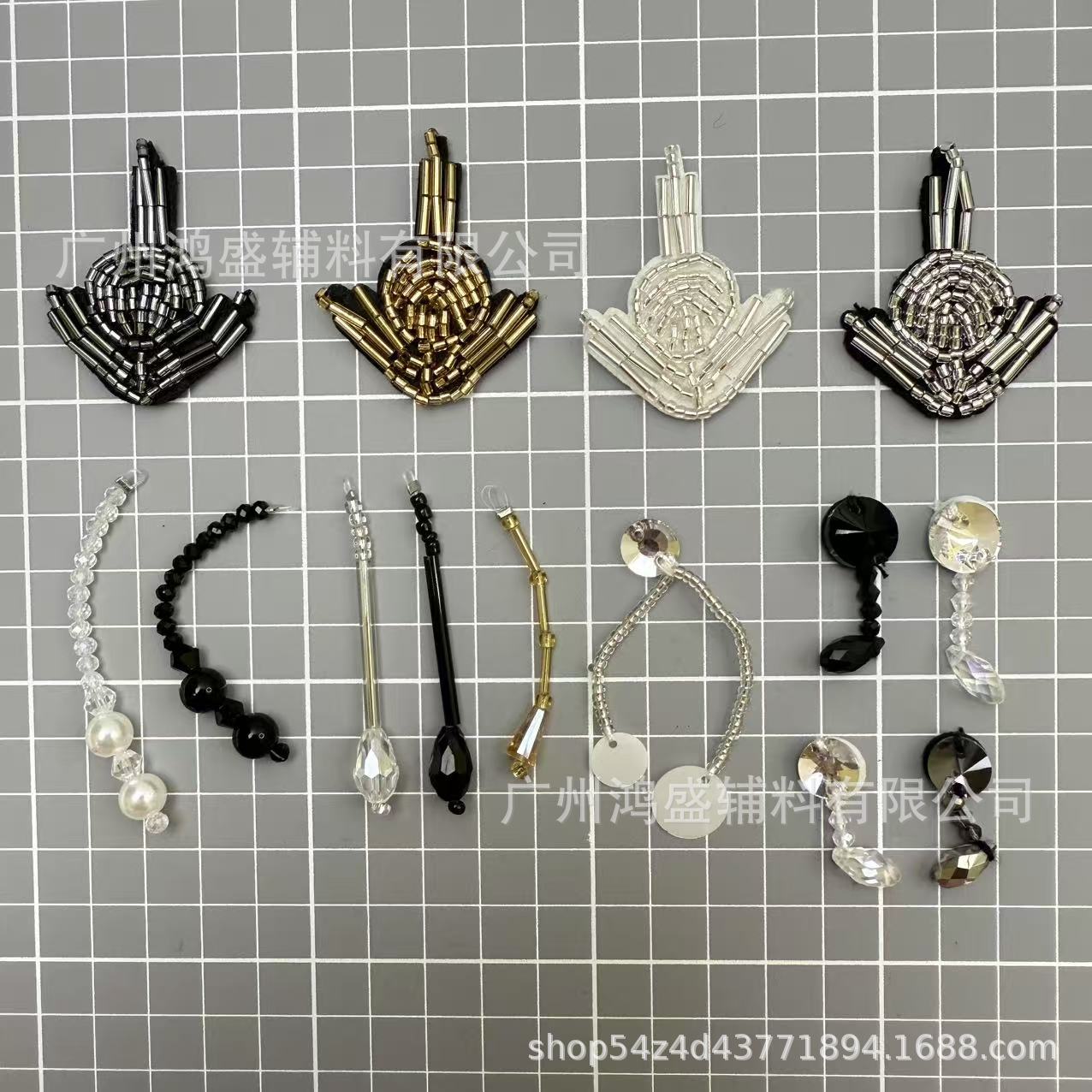 厂家批发珠片亮片手工钉珠小花朵花饰服装布贴辅料 鞋帽DIY配饰