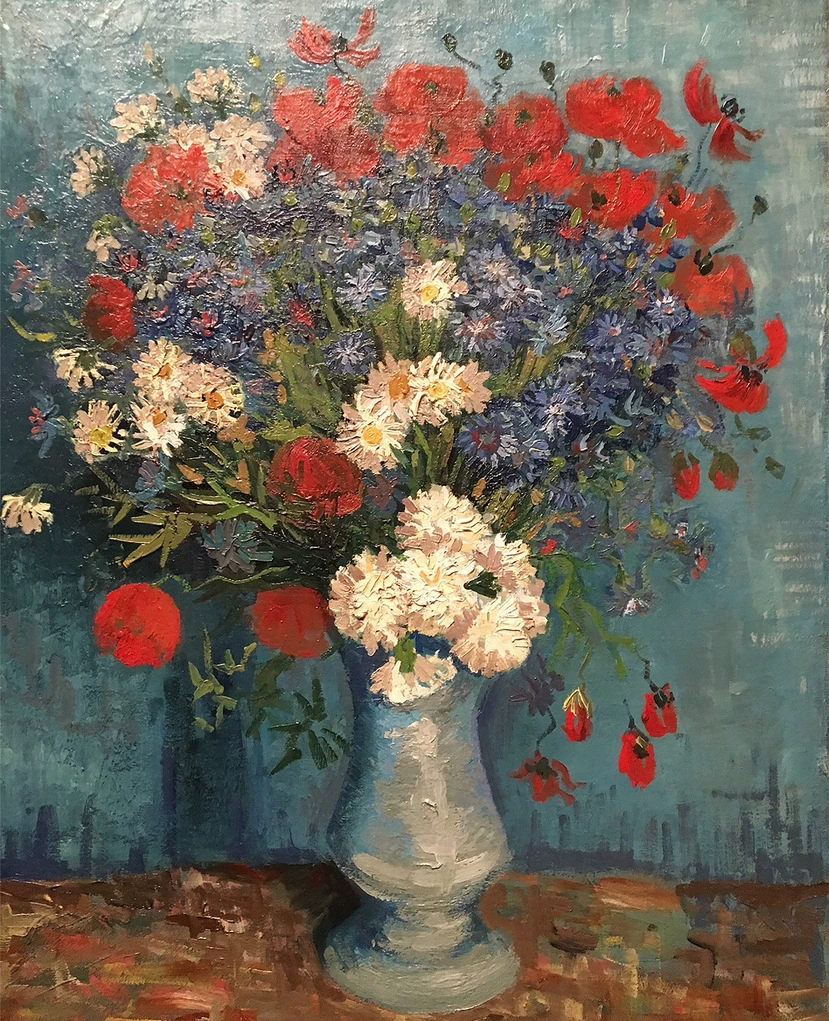 Ручная акриловая флористическая живопись, цифровой принт на холсте, 40×50 см, несколько дизайнов