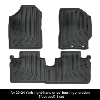 Modelə uyğun ayaqaltı – Mats Cross-Border - 20-24-toyota-yaris-fourth-generation-right-hand-drive-single-layer-floor-mats-thailand