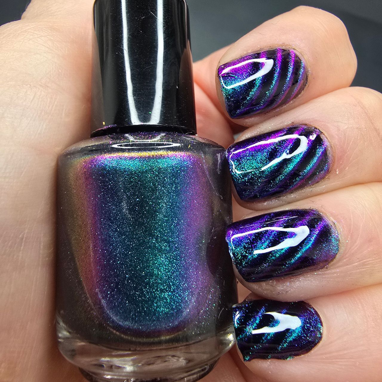 3D磁性高强光学变色龙猫眼粉油漆油墨穿戴美甲用色变色龙磁性粉1g