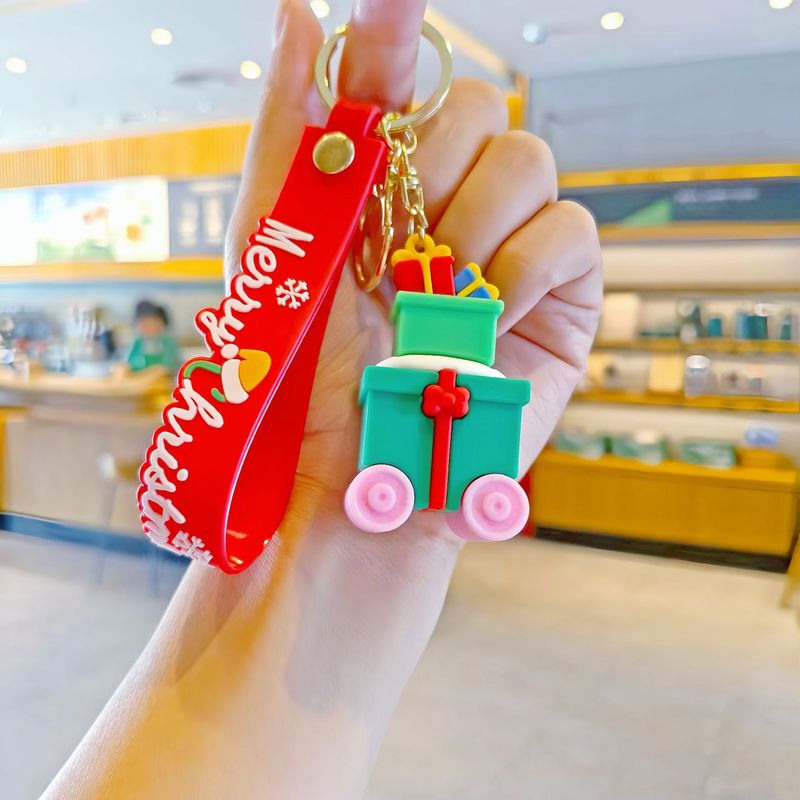 クロスボーダーサンタクロースキーホルダーペンダントクリスマスツリープレゼント雪だるまキーホルダー祝日プレゼントお土産卸売り|undefined