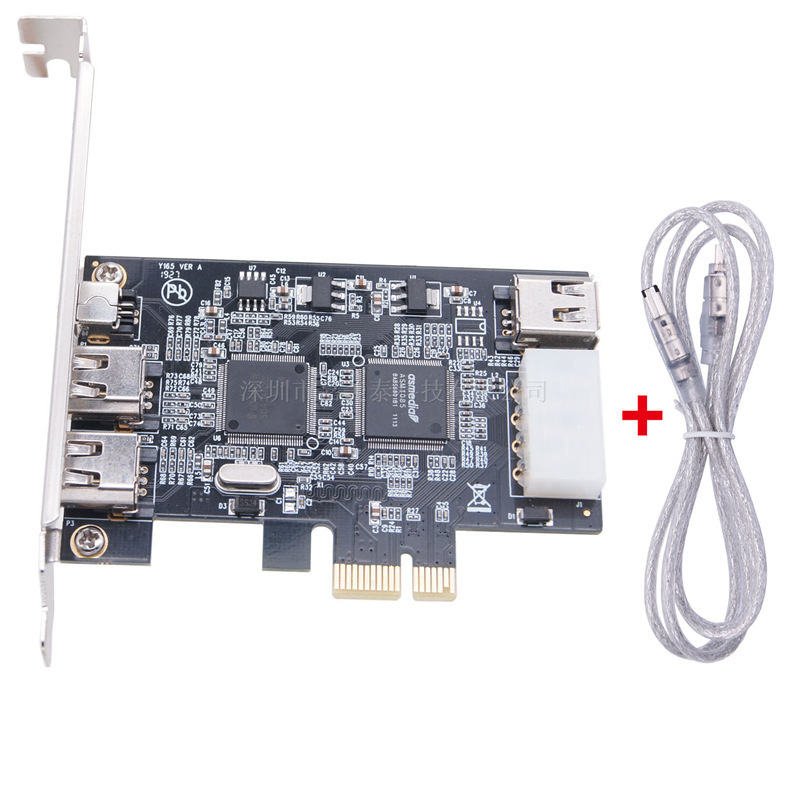 Desktop Pci-E1X to 1394 Expansion Card 4 Ports 3 6-Pin 1 4-Pin Dv Hd Video Capture Card