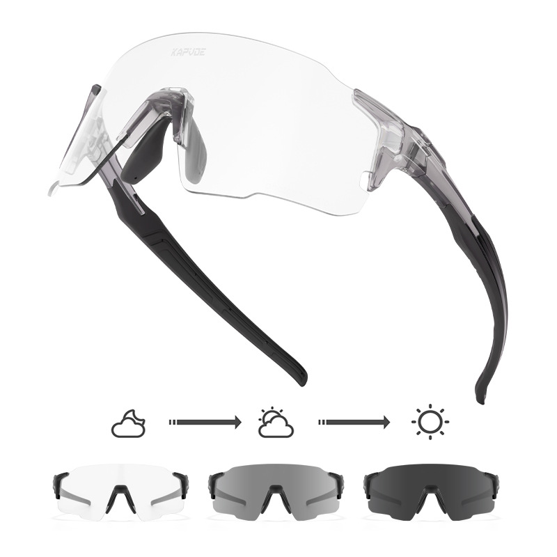Gafas de Ciclismo Deportivas, TR90, Fotocromático, Antideslumbrante, A Prueba de Viento, para Deportes al Aire Libre