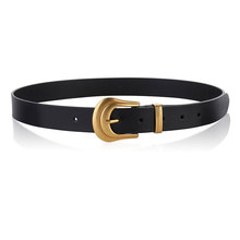 新款复古女士皮带欧美休闲针扣牛仔裤带女式百搭装饰真皮腰带批发