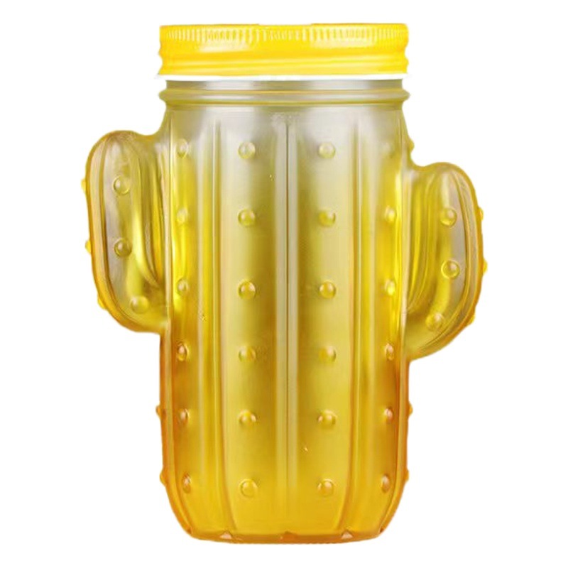 Fábrica al por mayor Polla taza Internet celebridad gradiente color Mason taza paja vidrio taza con mango fútbol taza de agua