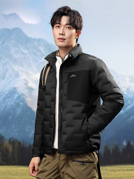 Men's demi-season short keep warm fashionable velvet down jacket