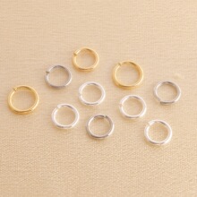 diy饰品配件铜镀真金保色项链扣接口手链扣头小圈圈开口圈闭口圈