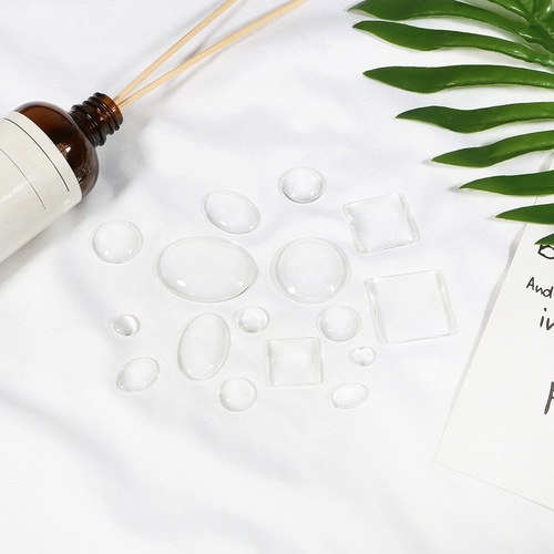 Transparent glass ring face diy time gem crystal glue patch handmade hairpin necklace pendant jewelry accessories