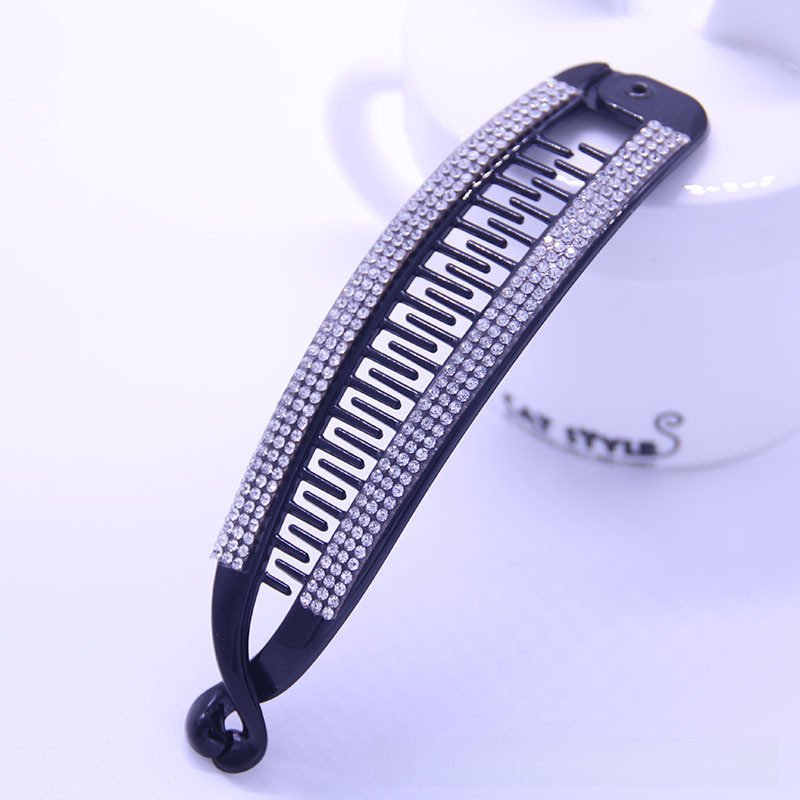 Accessoires pour cheveux de Corée du Sud haut de gamme strass tout assorti queue de cheval poisson épingle à cheveux exquise faite à la main pince à poisson noir boutique approvisionnement_voghion.com