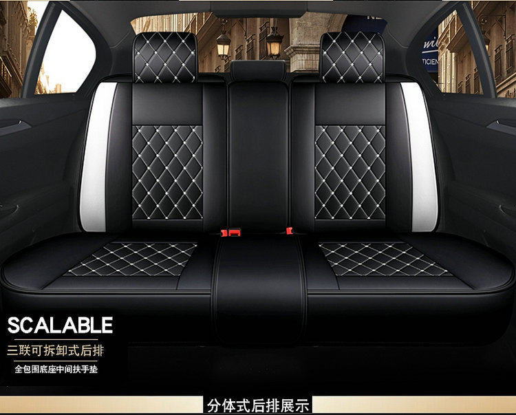 2025 New Model Full Leather Two-Tone Crown All-Season Universal Car Seat Cushion