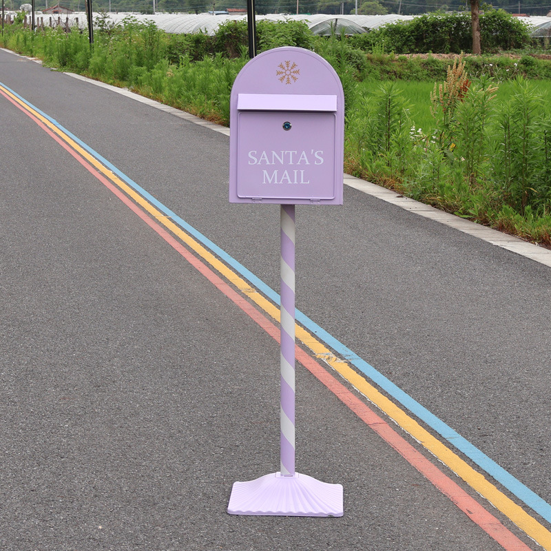 Caja de correo de hierro forjado retro europea modelo de caja de correo de opinión al aire libre a prueba de lluvia con cerradura caja de correo de periódicos accesorios de decoración roja en línea image 9