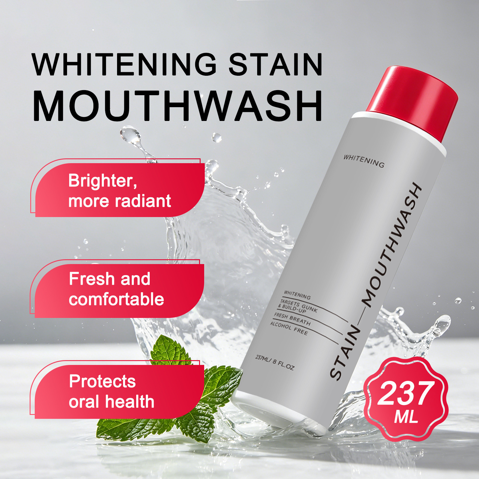 Cross-Border New Product Mouthwash for Fresh Breath, Oral Care, Cleaning Gums, Eliminating Bacteria and Odors